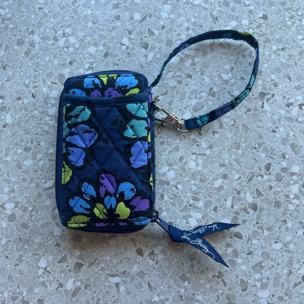 Vera Bradley Quilted Floral Wristlet with Strap